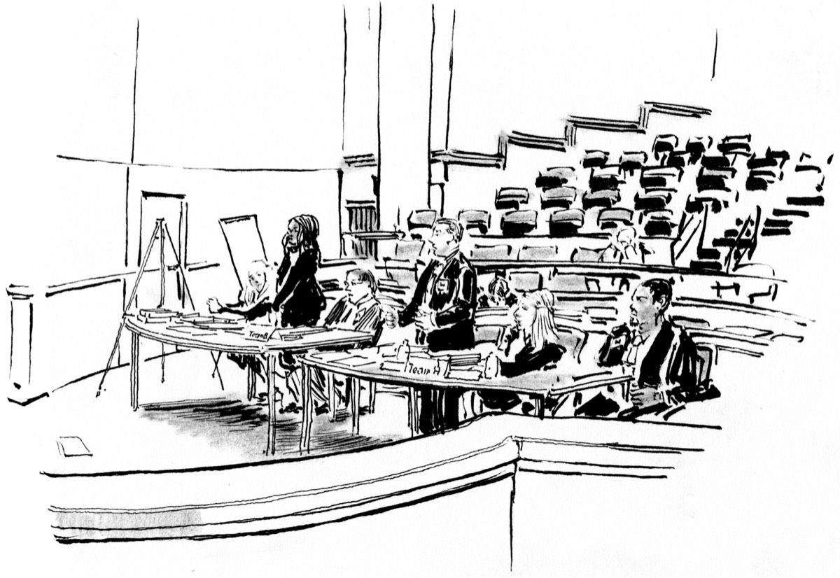 Courtroom Drawing • National Civil Rights Trial Competition