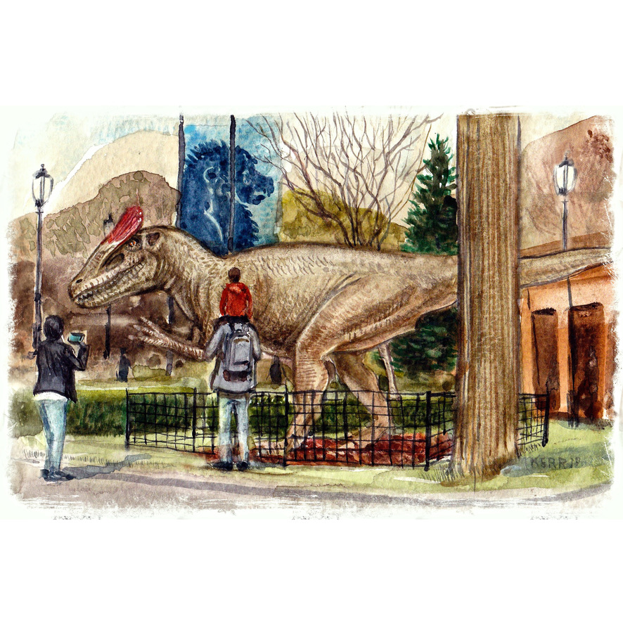 Prospect Park Sketch in WC