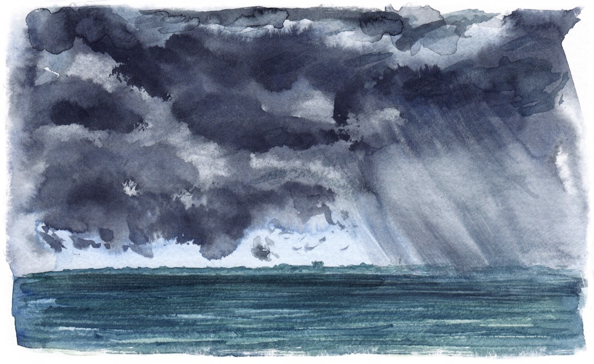 Distant Storm  • Watercolor