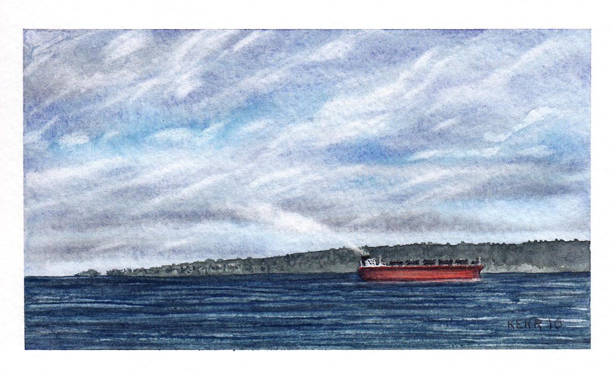 Red Trawler  • Watercolor