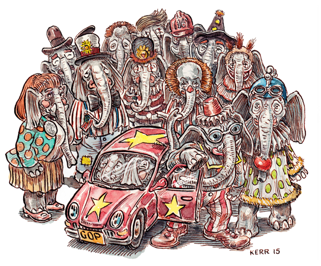 GOP Primary Clown Car, done for INX